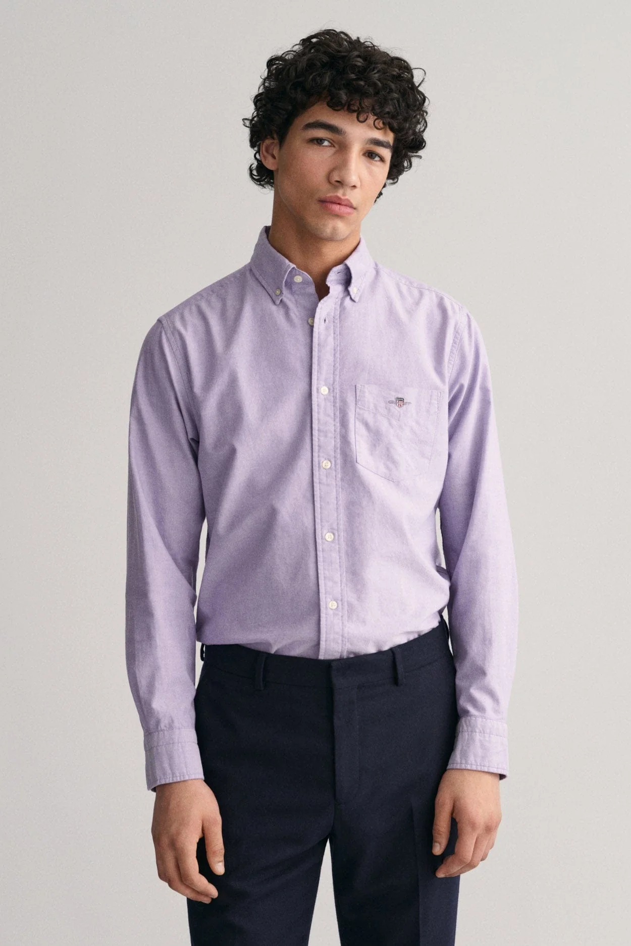 Regular Fit Oxford Shirt - Lilac - Image 7