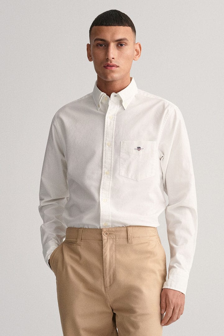 Regular Fit Oxford Shirt - White - Image 3