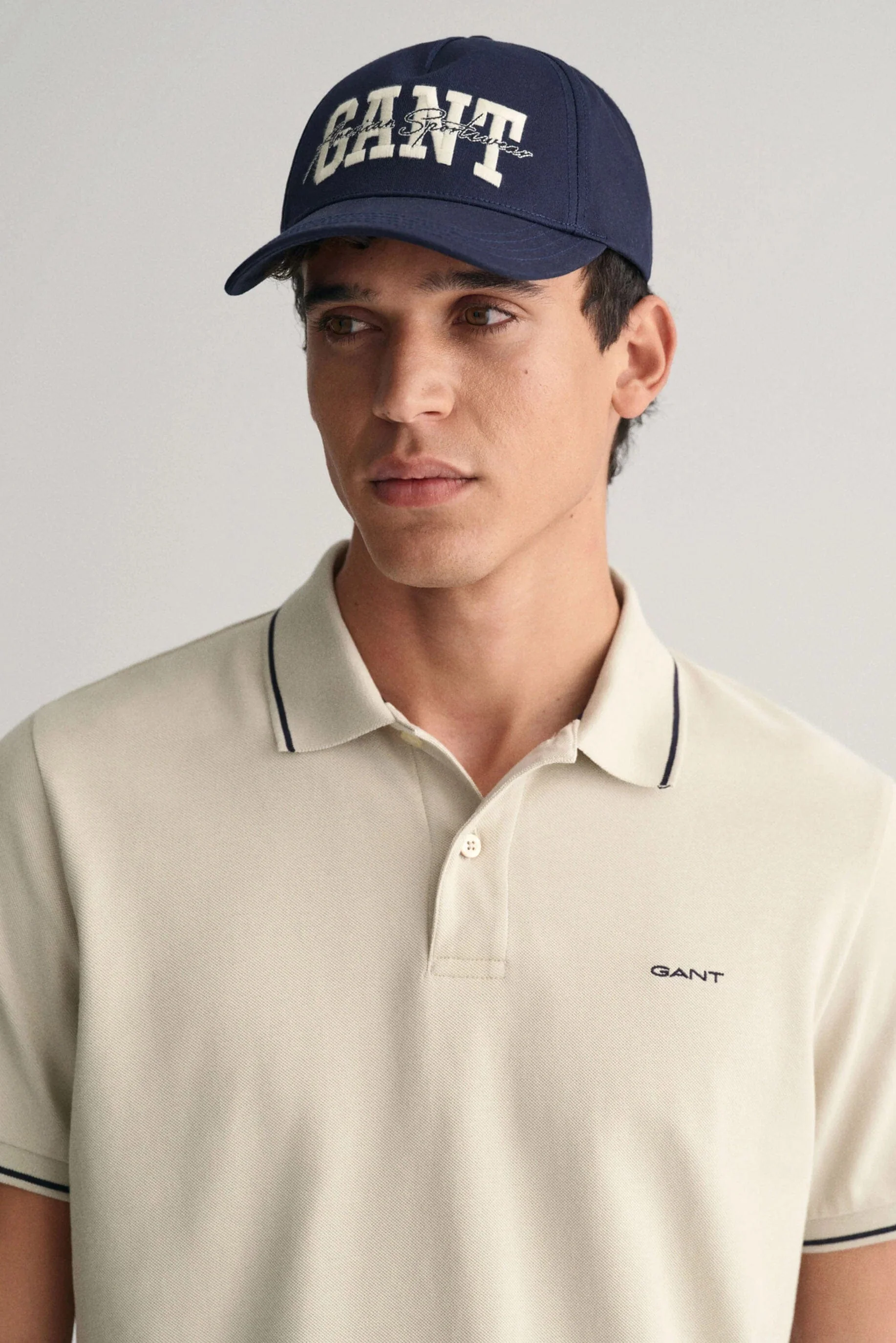 Regular Fit Shield Tipping Pique Polo - Silky Beige - Image 4