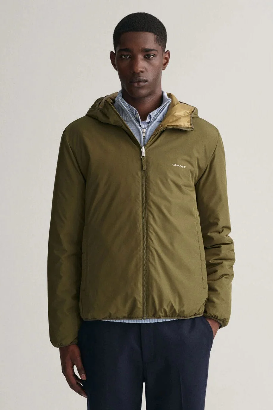 Reversible Hooded Jacket - Dark Cactus - Image 3
