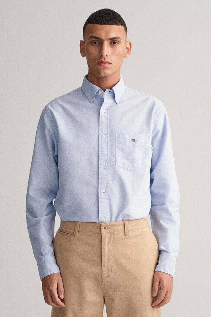 Slim Oxford Shirt - Light Blue - Image 3