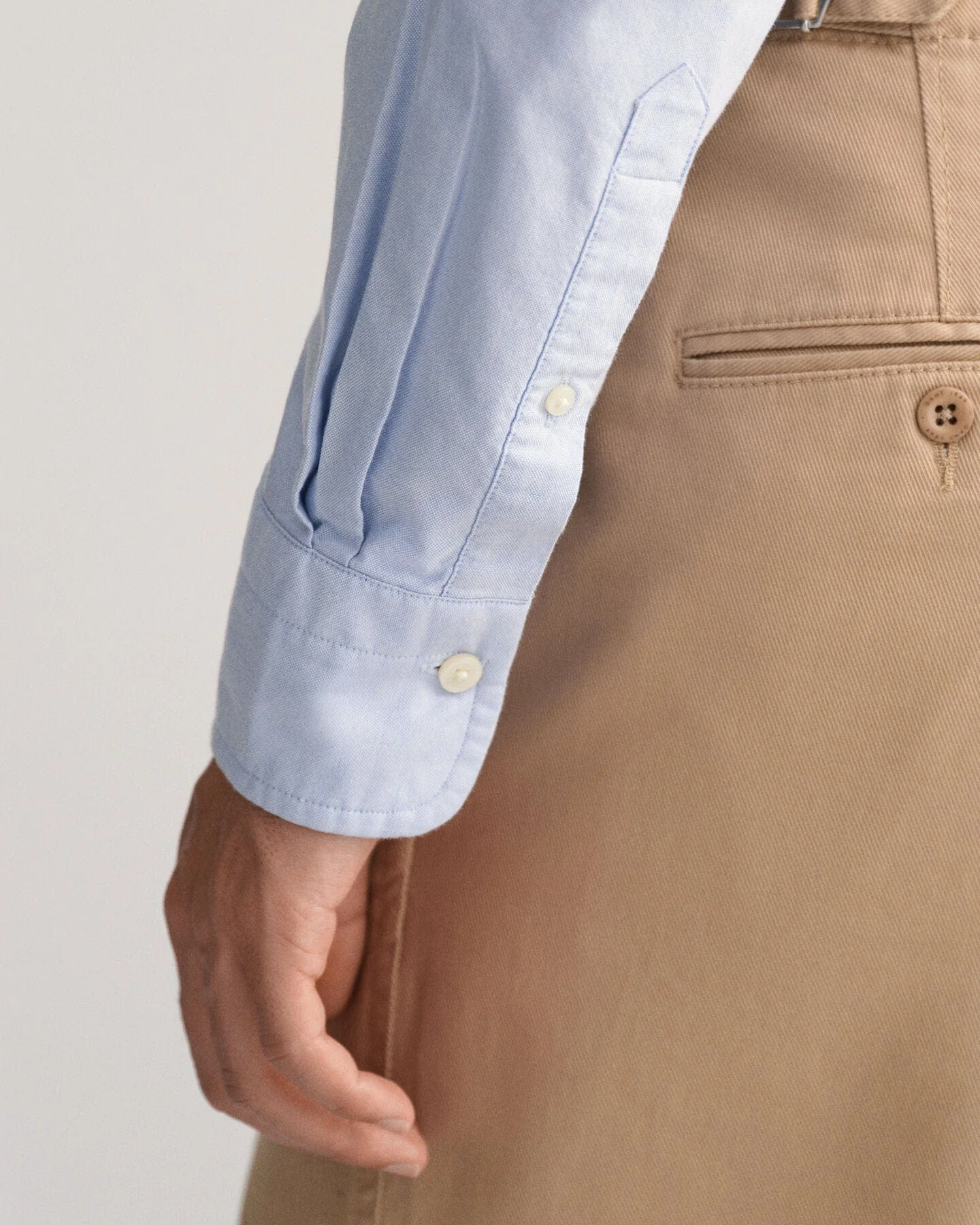Slim Oxford Shirt - Light Blue - Image 4
