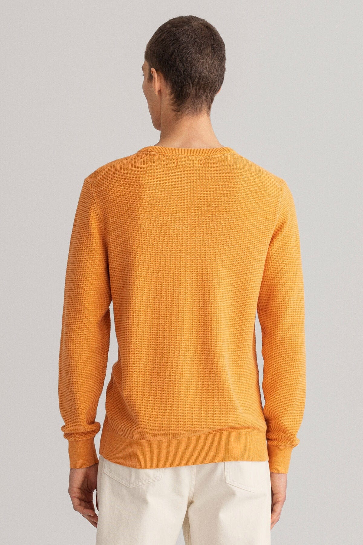 Sun Kissed Crew Neck Jumper - Dahlia Orange - Image 3