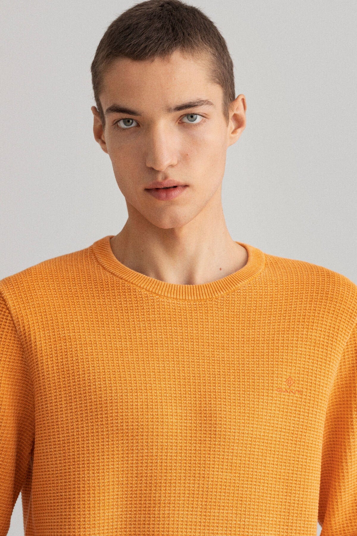 Sun Kissed Crew Neck Jumper - Dahlia Orange - Image 4
