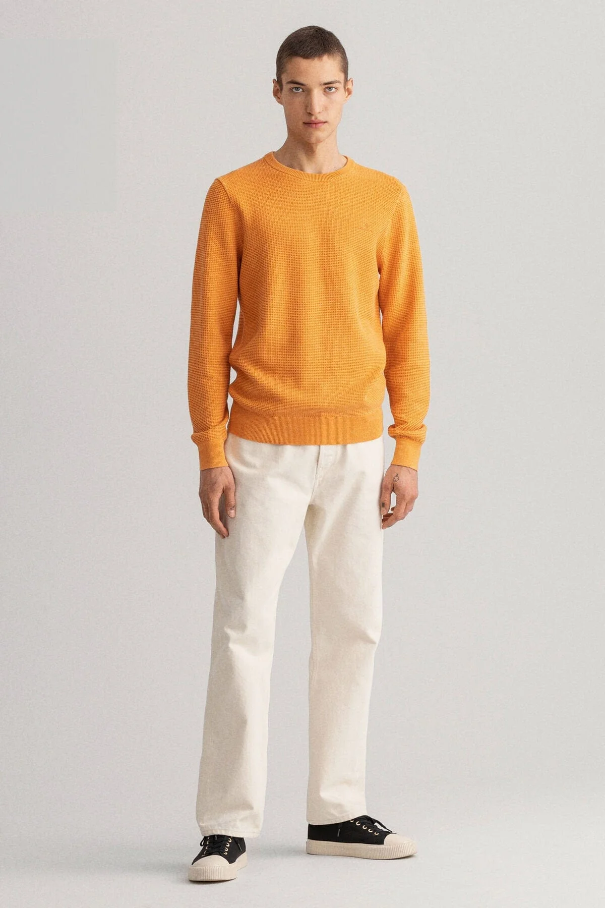 Sun Kissed Crew Neck Jumper - Dahlia Orange - Image 5