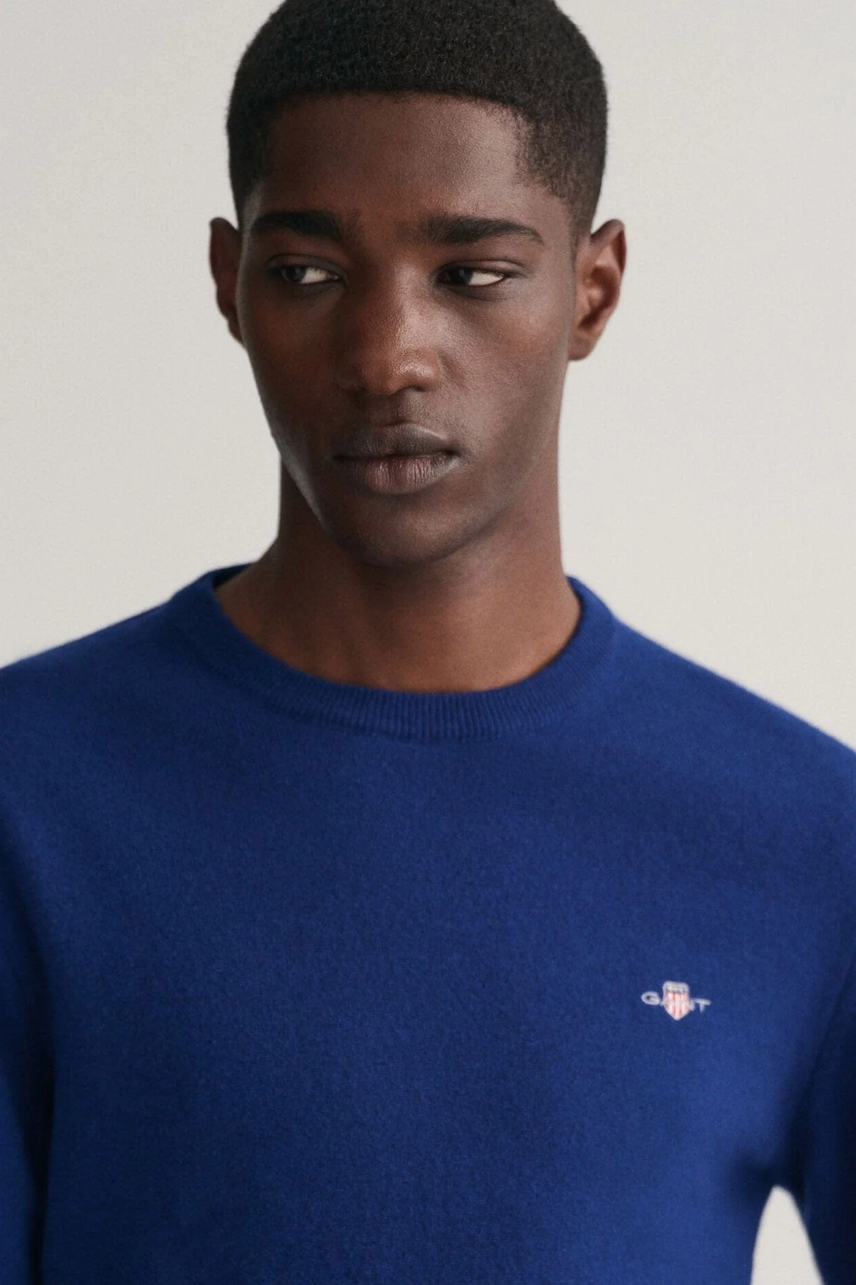 Superfine Lambswool Crew Neck - College Blue - Image 4