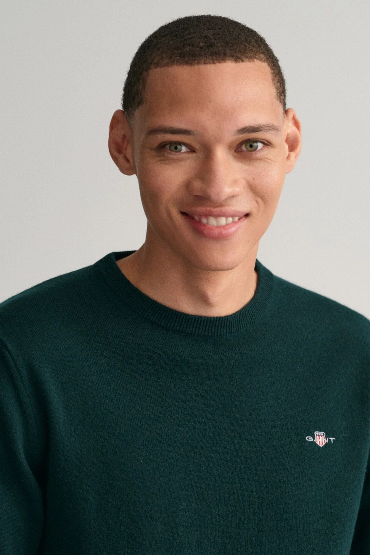 Superfine Lambswool Crew Neck - Tartan Green - Image 4