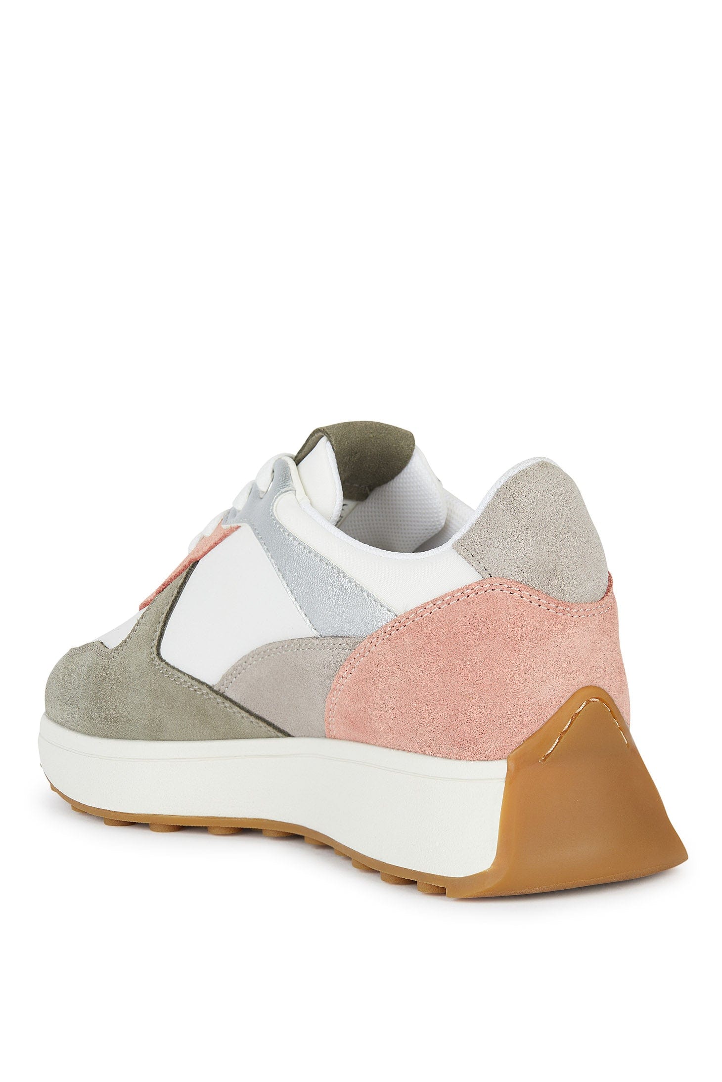 Amabela Suede & Leather Trainers - White Combi - Image 3