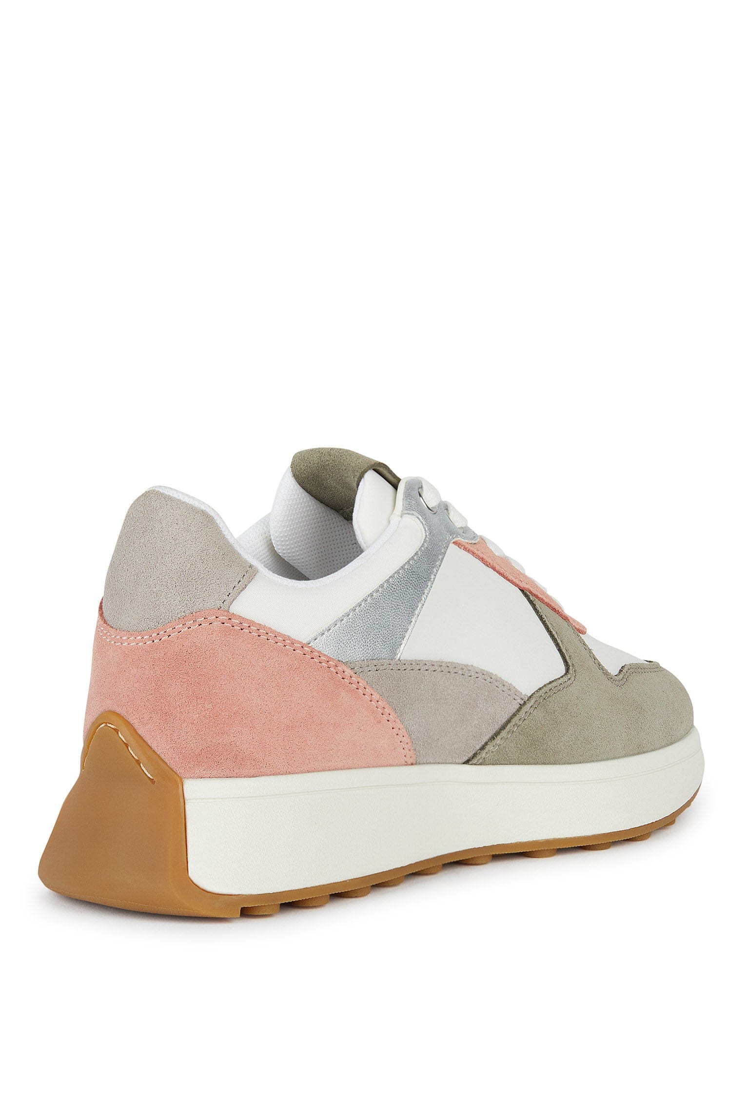 Amabela Suede & Leather Trainers - White Combi - Image 4