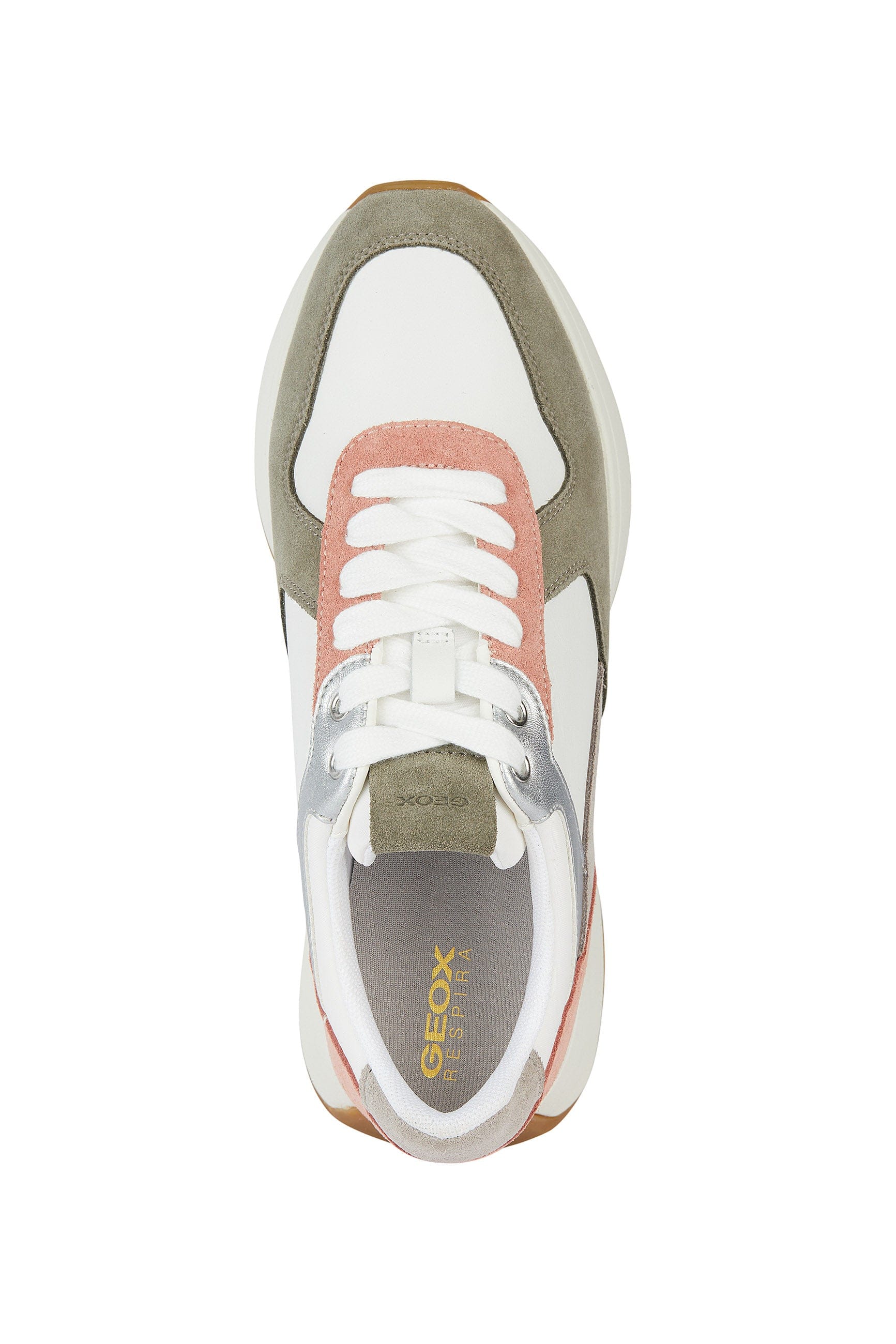 Amabela Suede & Leather Trainers - White Combi - Image 5