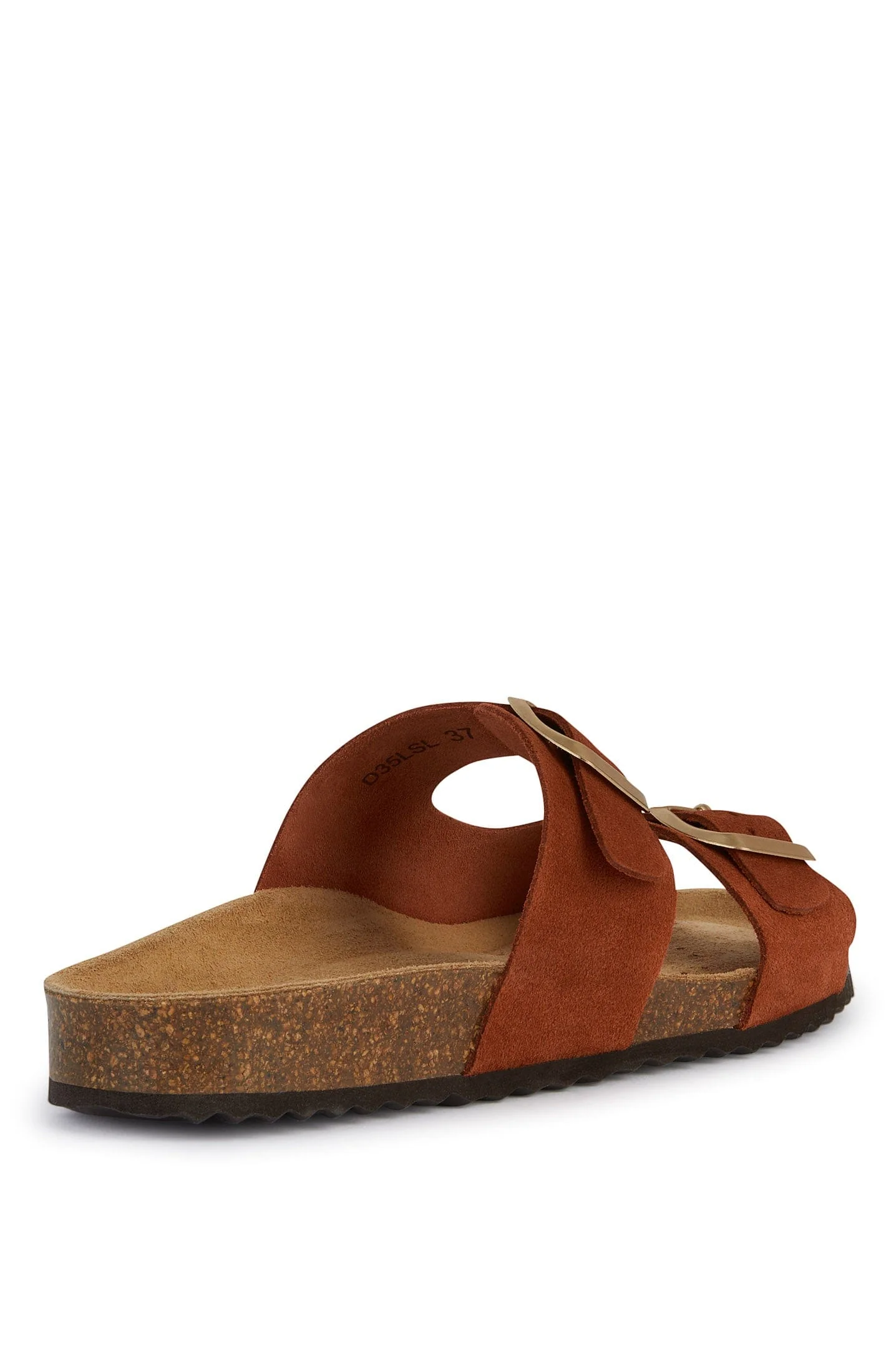 Brionia Suede Leather Sandals - Brick - Image 4