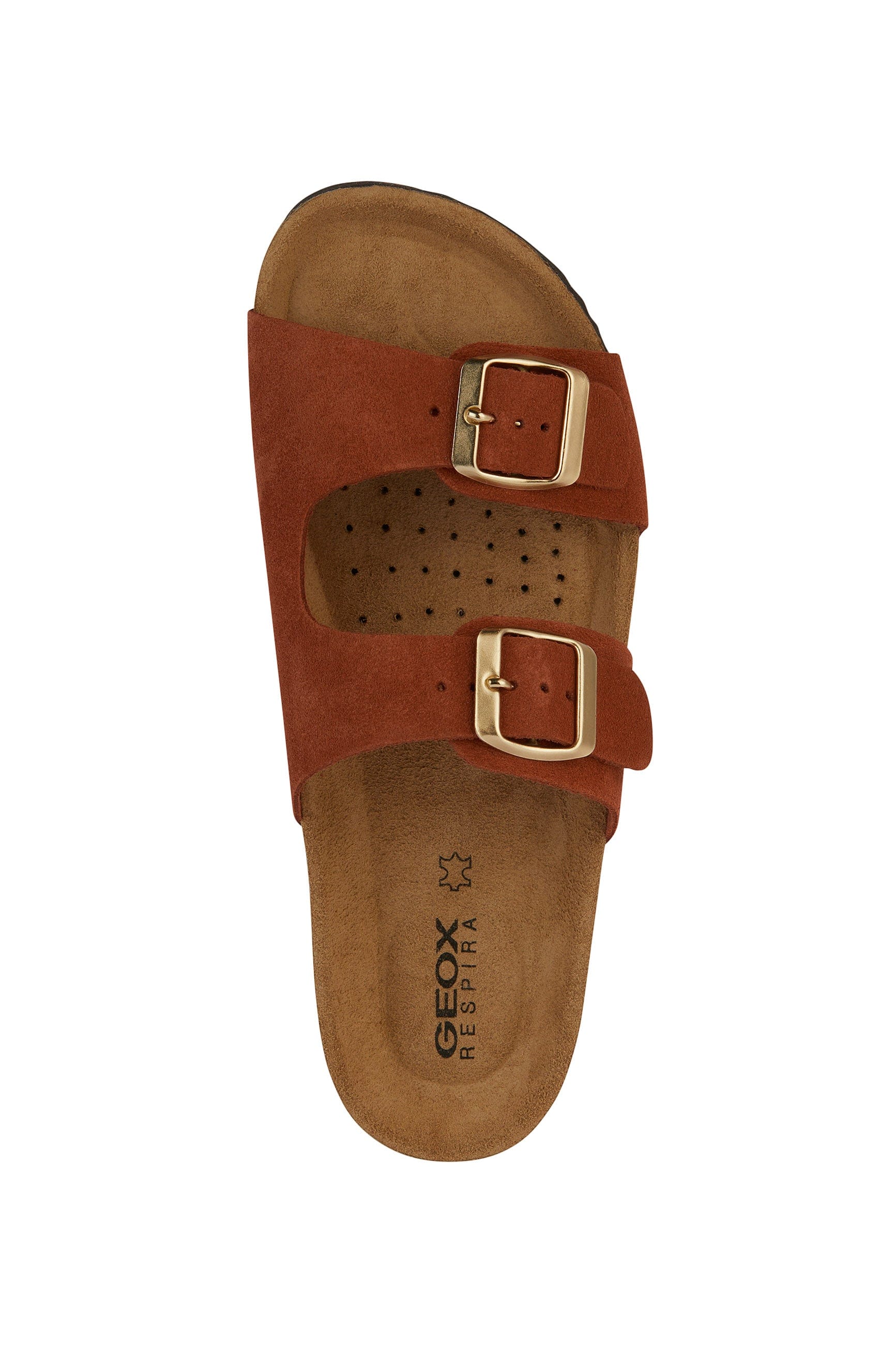 Brionia Suede Leather Sandals - Brick - Image 5