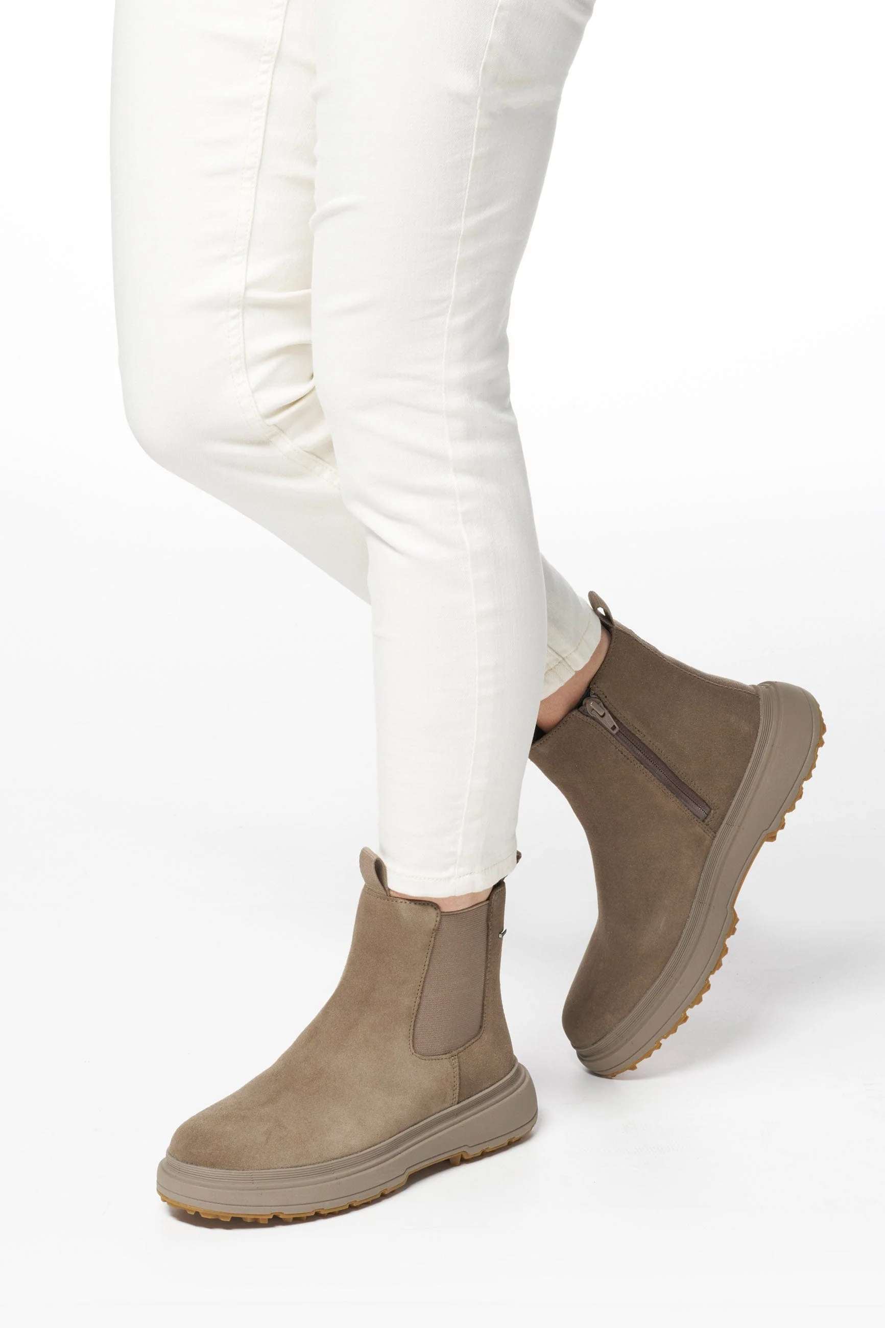 Lamidie Grip ABX Waterproof Suede Ankle Boots - Taupe - Image 3