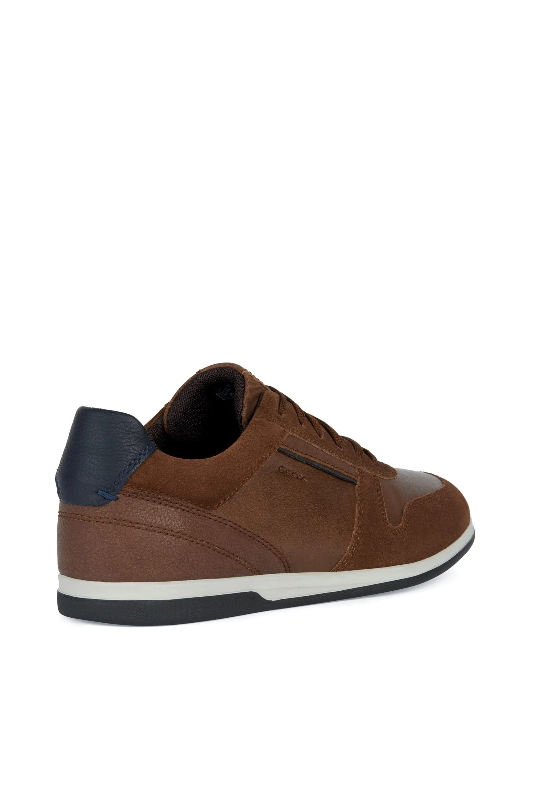 Mens Renan Suede & Waxed Leather Trainers - Brown Cotto - Image 4