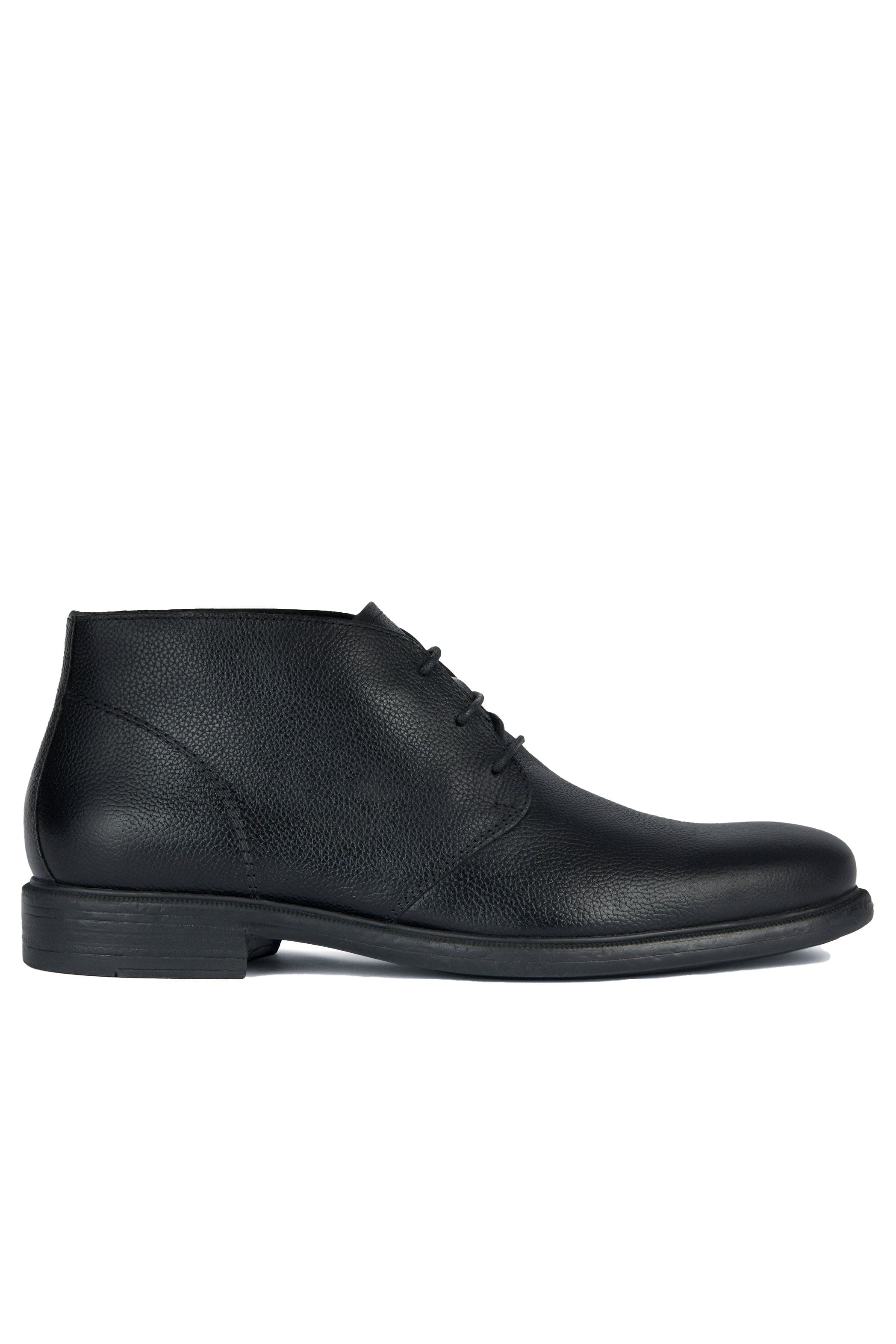 Men's Terence Tumbled Leather Ankle Boots - Black