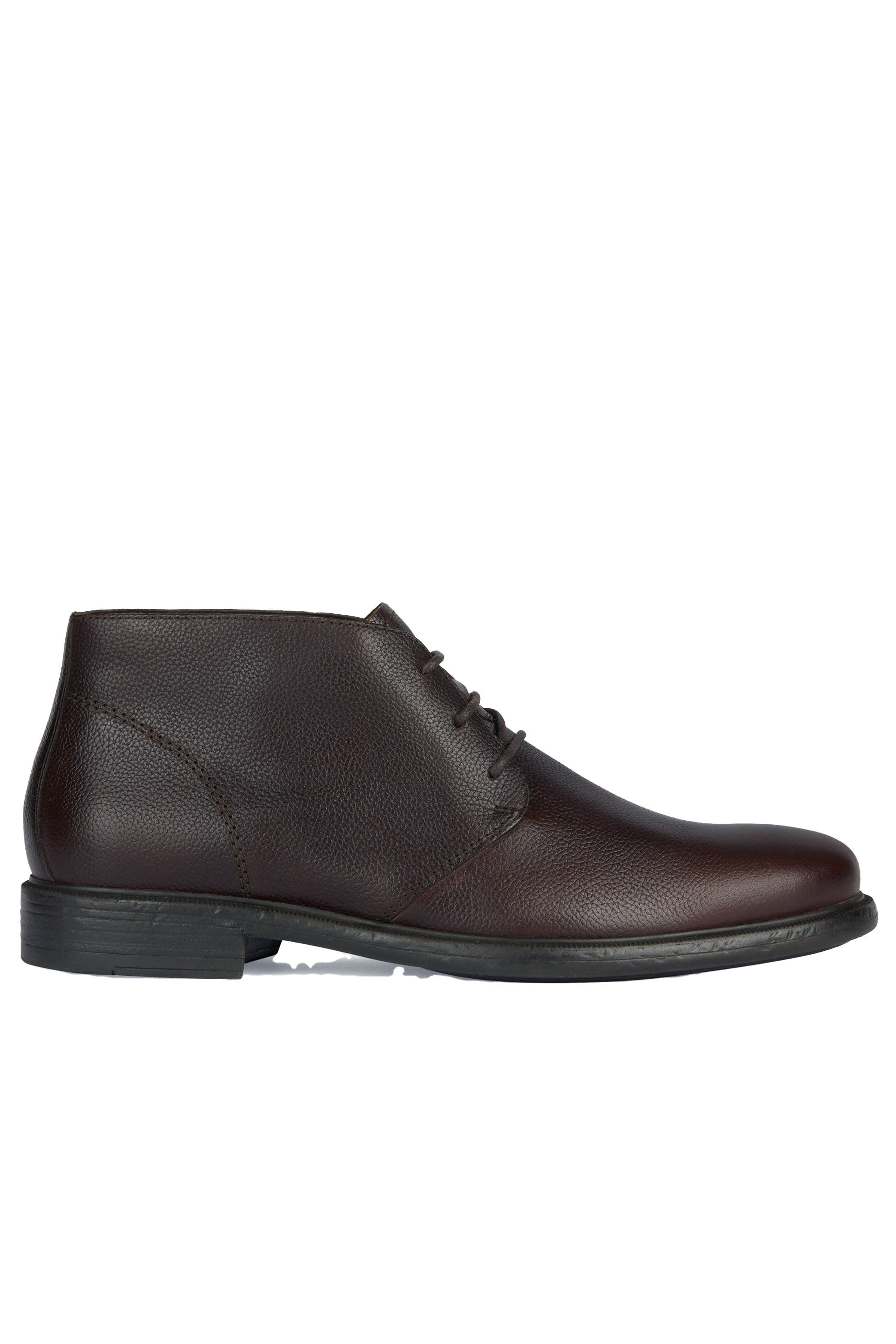 Men's Terence Tumbled Leather Ankle Boots - Dark Coffee