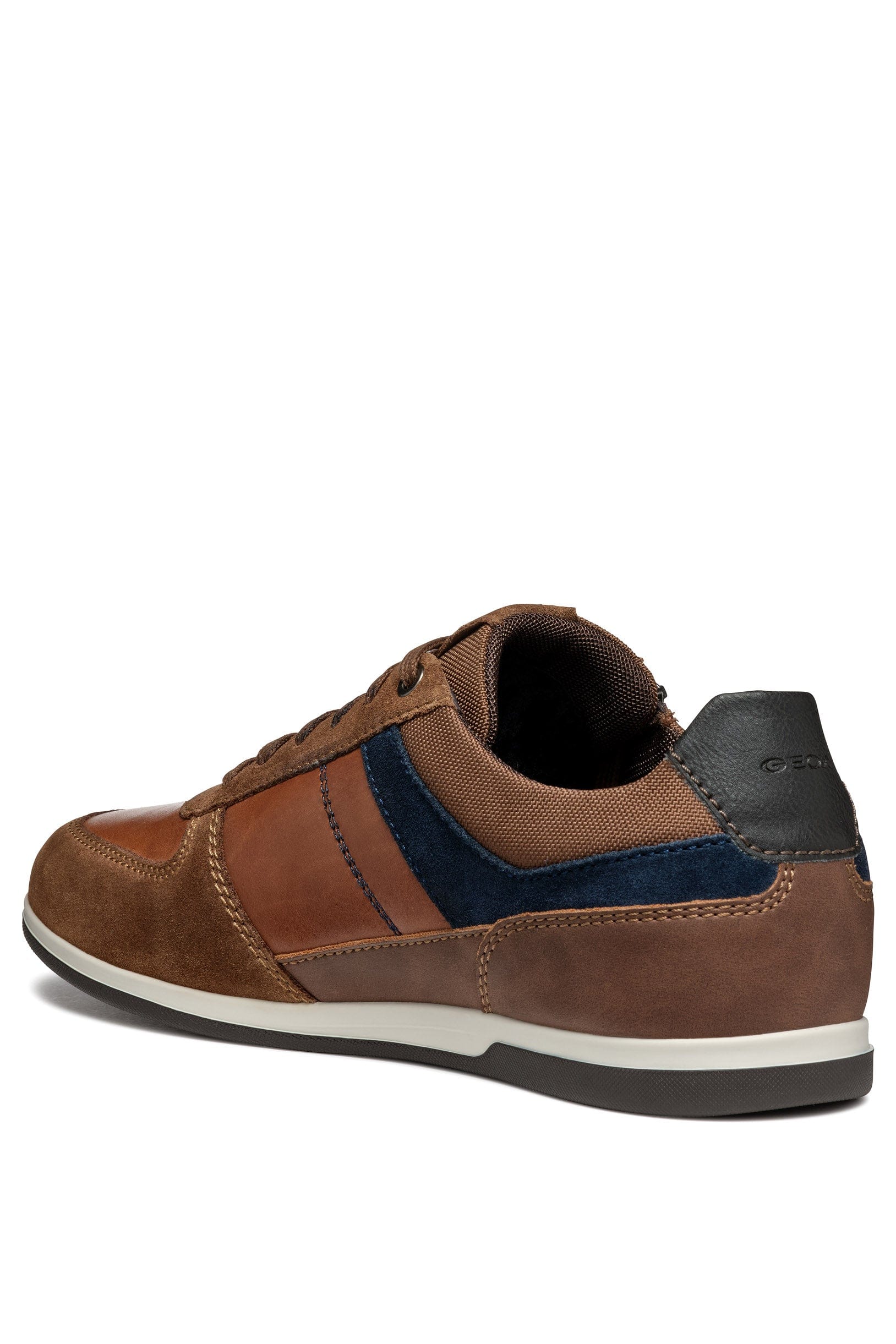 Renan B Suede and Waxed Leather Trainers - Browncotto/Navy - Image 5