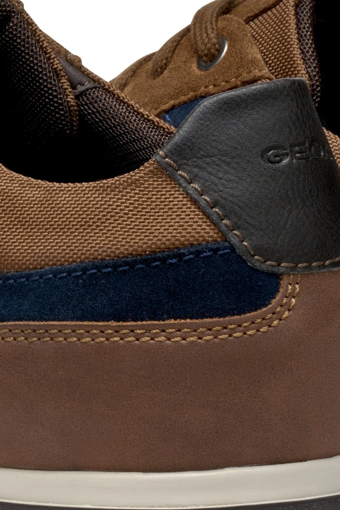 Renan B Suede and Waxed Leather Trainers - Browncotto/Navy - Image 9