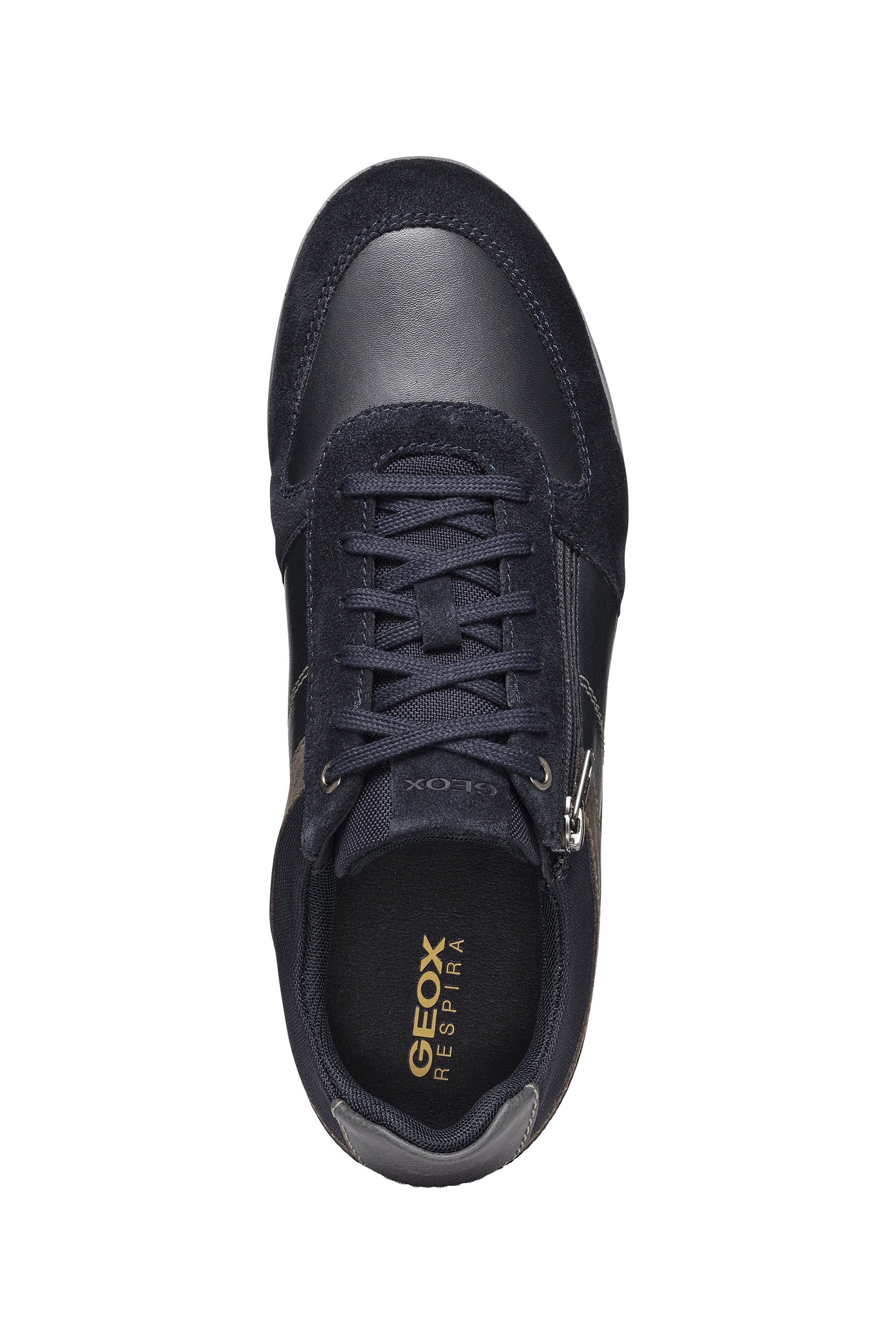 Renan B Suede and Waxed Leather Trainers - Navy/Grey - Image 8
