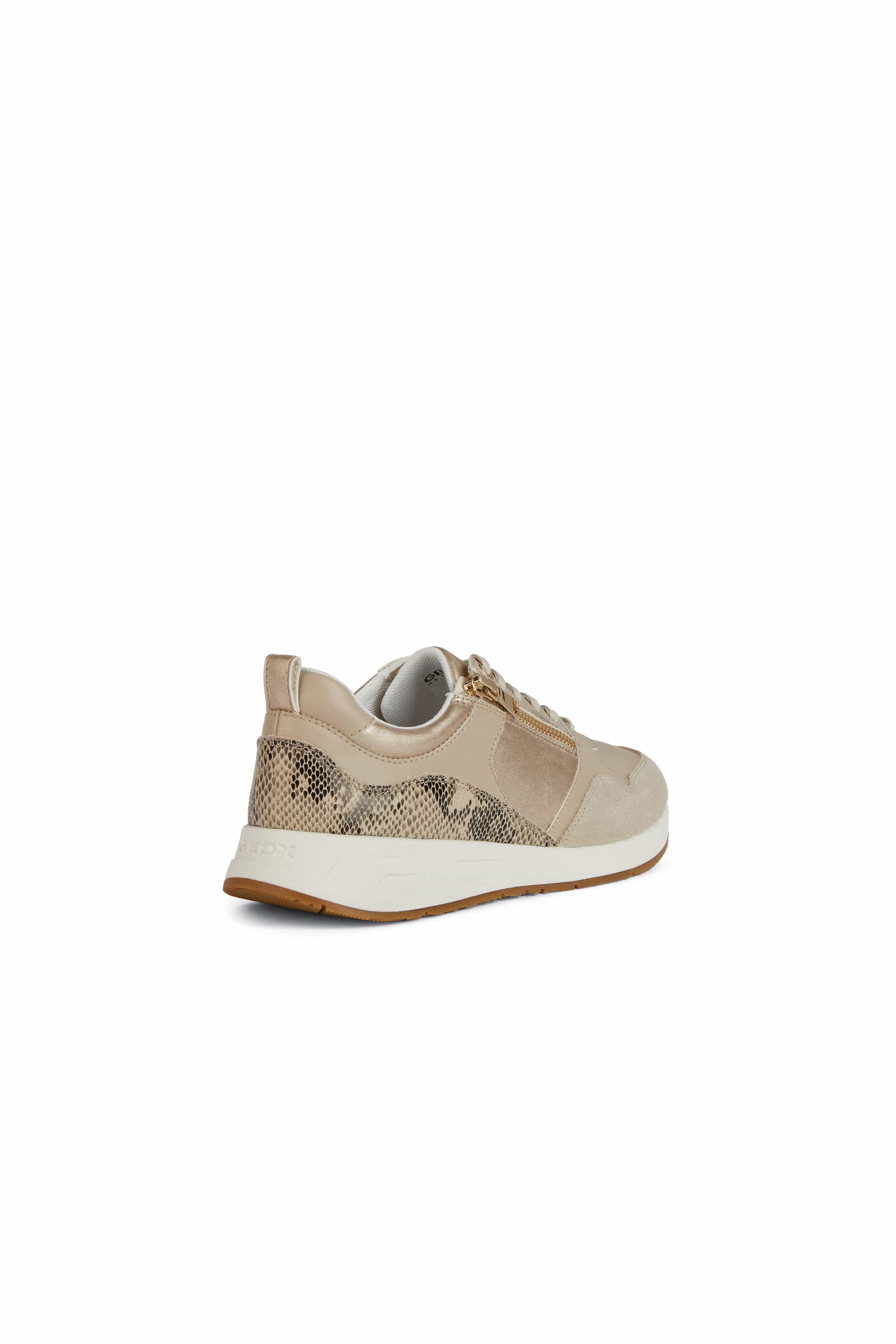 Womens Bulmya Zip Detail Trainers - Light Gold/Light Taupe - Image 4