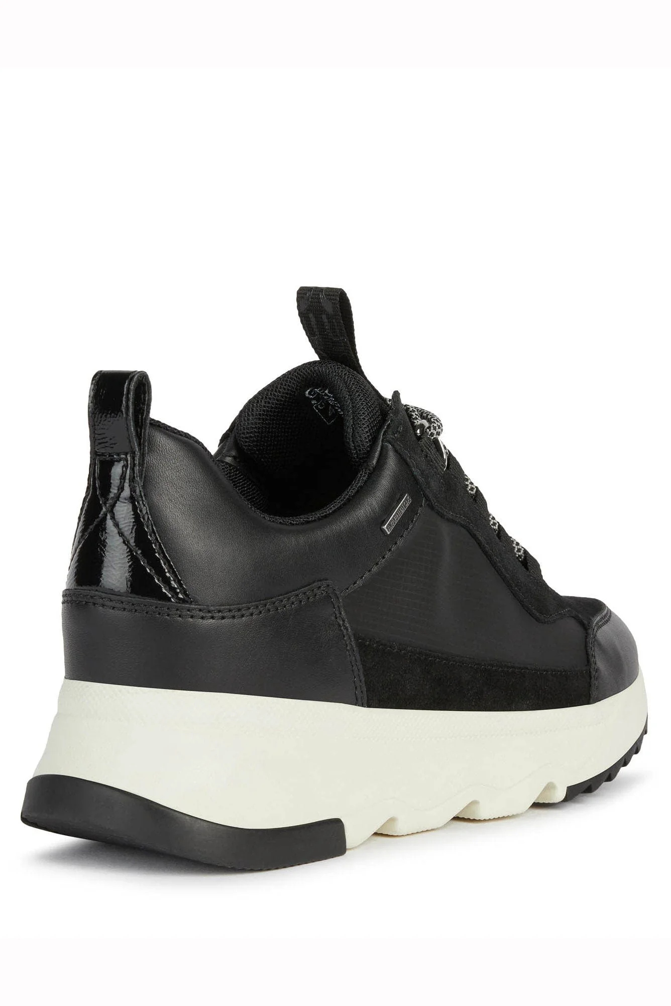 Womens Falena ABX Nappa & Suede Trainers - Black - Image 3