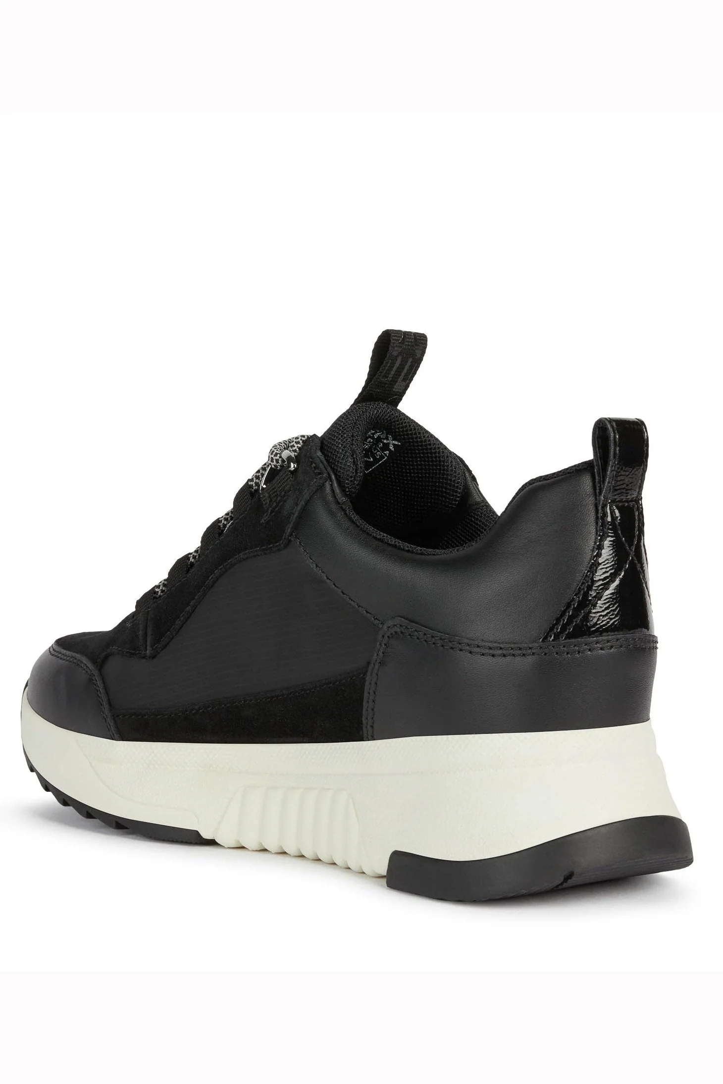 Womens Falena ABX Nappa & Suede Trainers - Black - Image 4