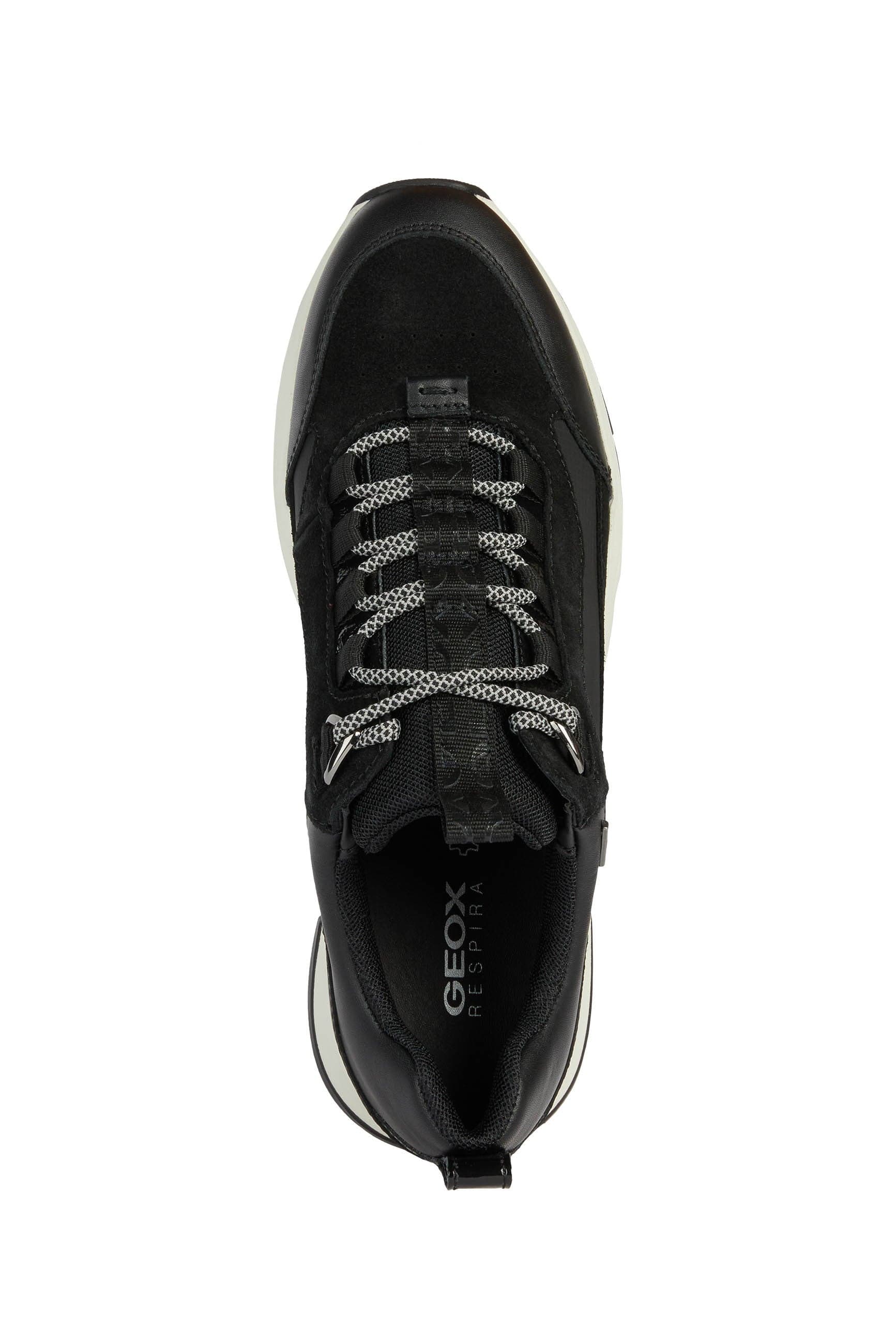 Womens Falena ABX Nappa & Suede Trainers - Black - Image 5