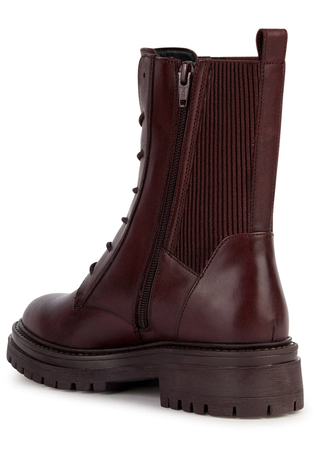 Women's Iridea N Smooth Leather & Elastic Ankle Boots - Wine - Image 3