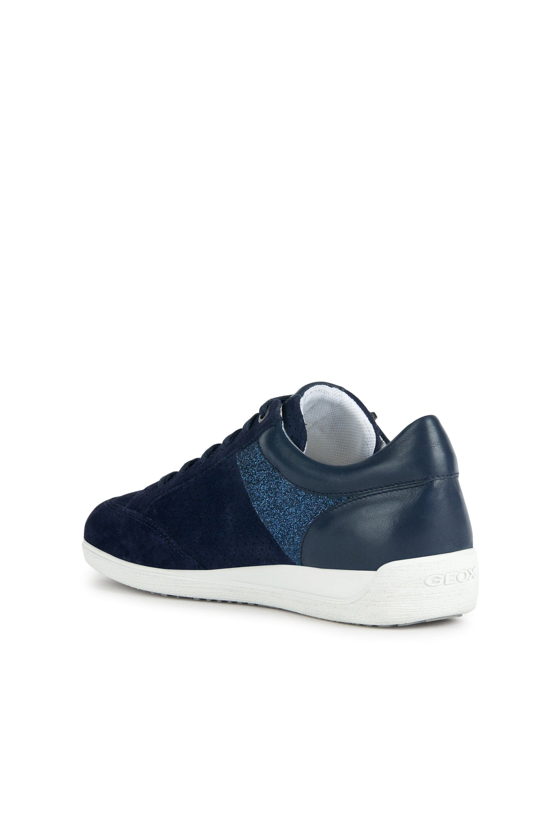 Womens Myria Leather Lace up Trainers - Navy - Image 3