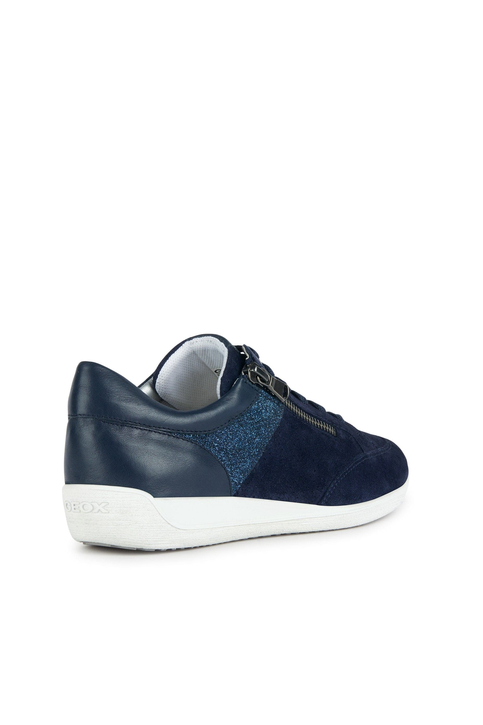 Womens Myria Leather Lace up Trainers - Navy - Image 6