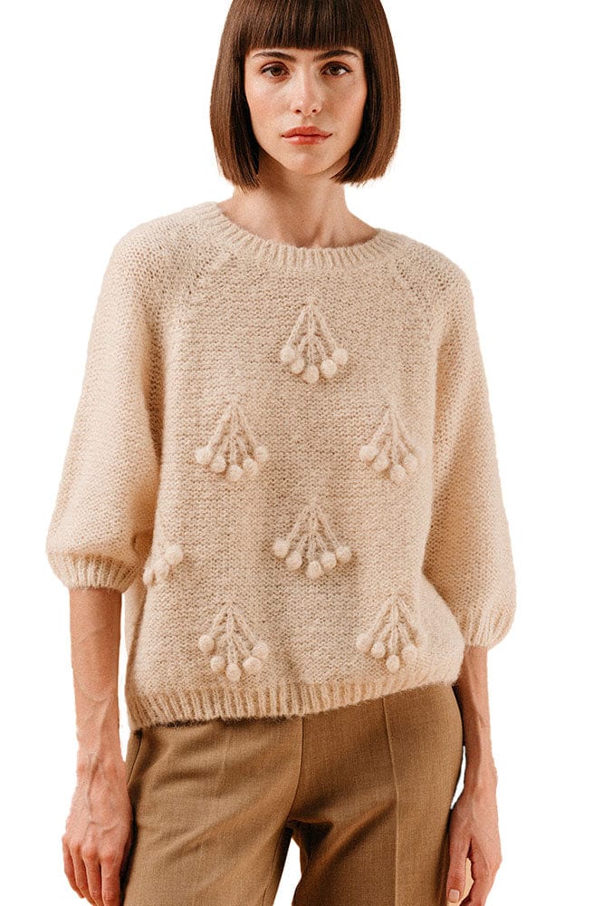 Loraine Textured Knit Jumper - Beige