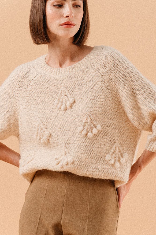 Loraine Textured Knit Jumper - Beige - Image 3