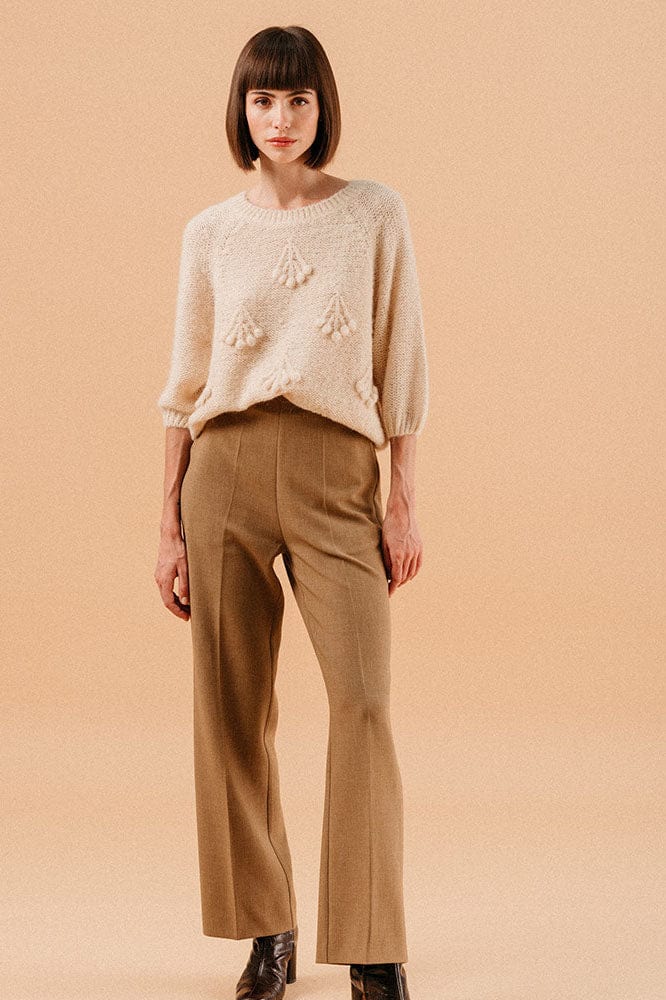 Loraine Textured Knit Jumper - Beige - Image 4