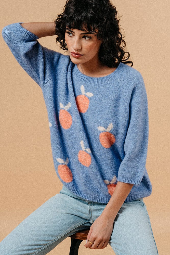 Macy Fruit Knit Jumper - Bleu - Image 2