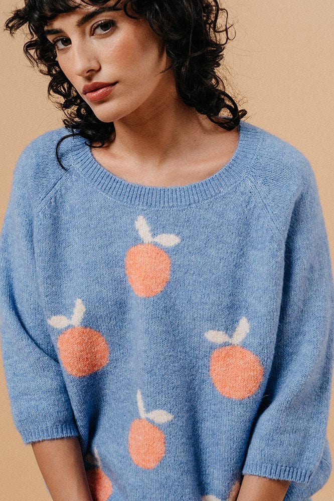 Macy Fruit Knit Jumper - Bleu - Image 4