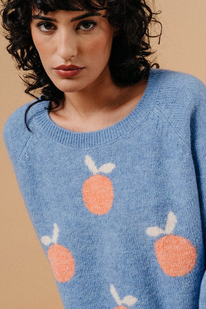 Macy Fruit Knit Jumper - Bleu - Image 5