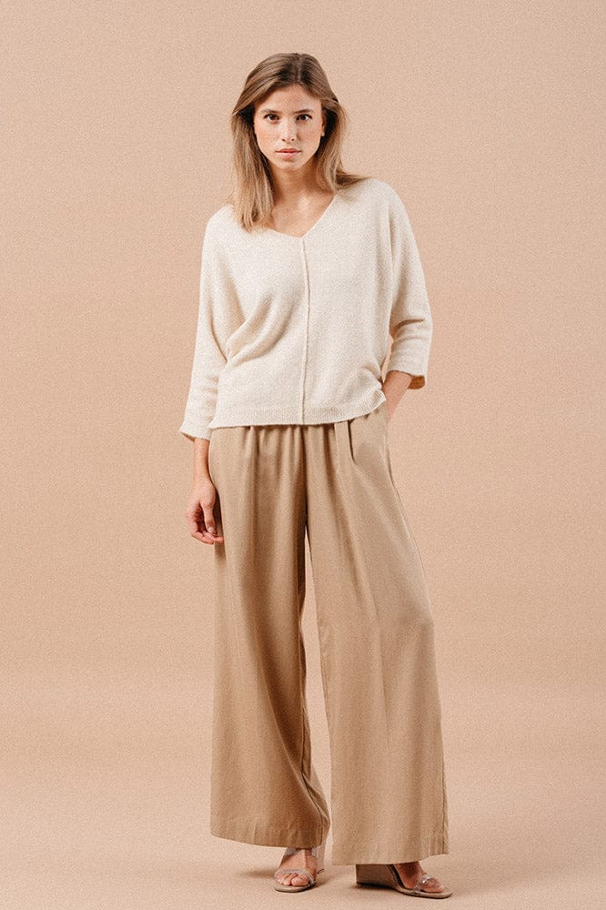 Mael Relaxed Knit Jumper - Ecru - Image 2