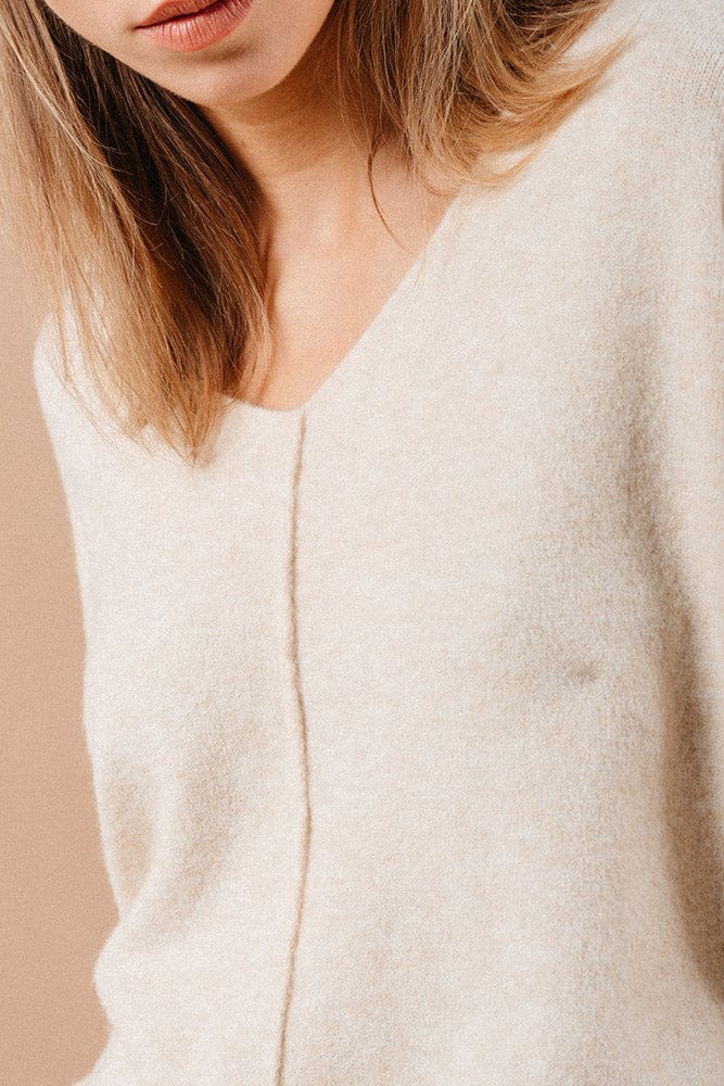 Mael Relaxed Knit Jumper - Ecru - Image 4