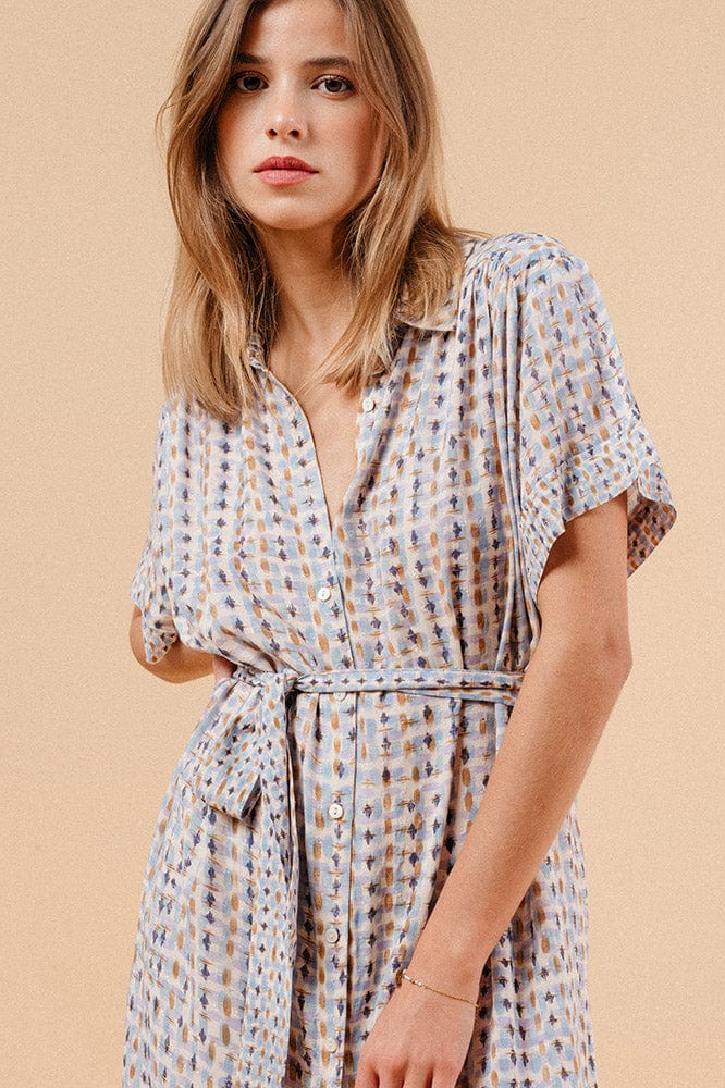 Mauve Printed Maxi Dress - Ecru/Multi - Image 4
