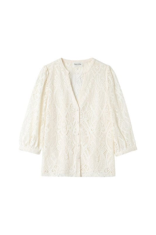 Misha Lace Blouse - Ecru