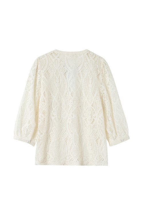 Misha Lace Blouse - Ecru - Image 7