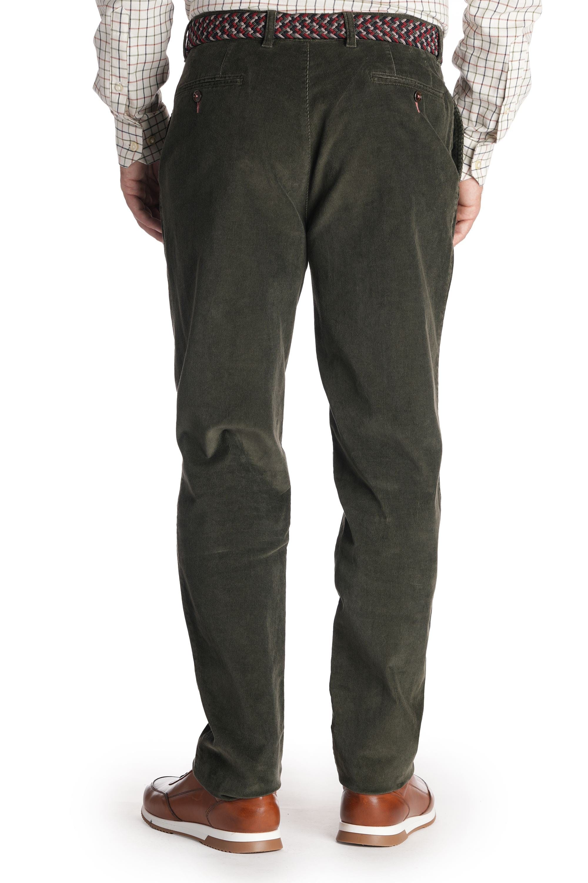 Rushmoor Comfort Stretch Corduroy Trousers - Olive - Image 3