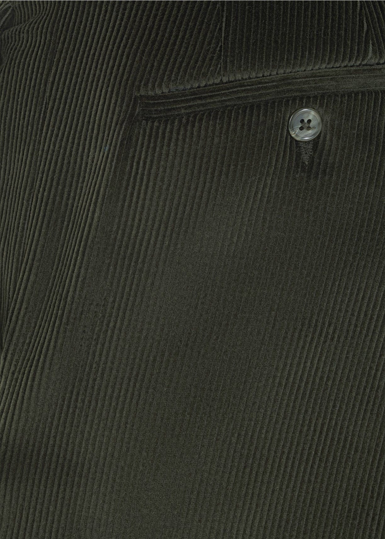 Verona Stretch Cord Trousers - Olive - Image 3