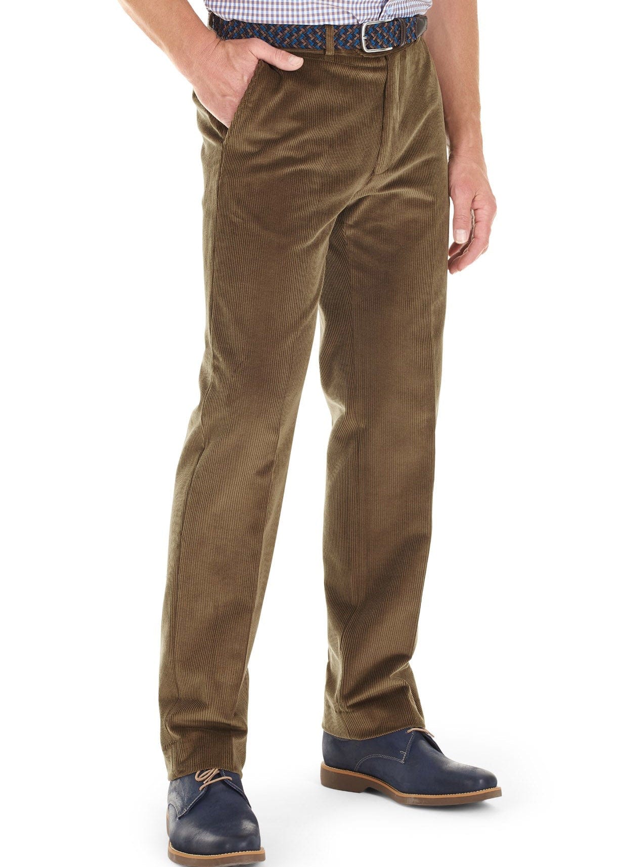 Verona Stretch Cord Trousers - Suede