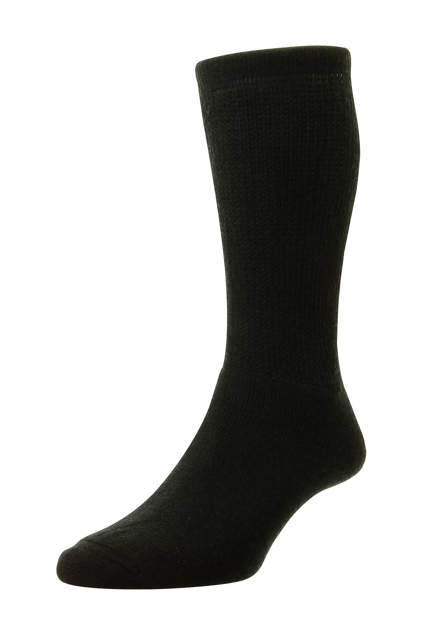 Mens Healthy Feet Diabetic Wool Blend Socks - Black