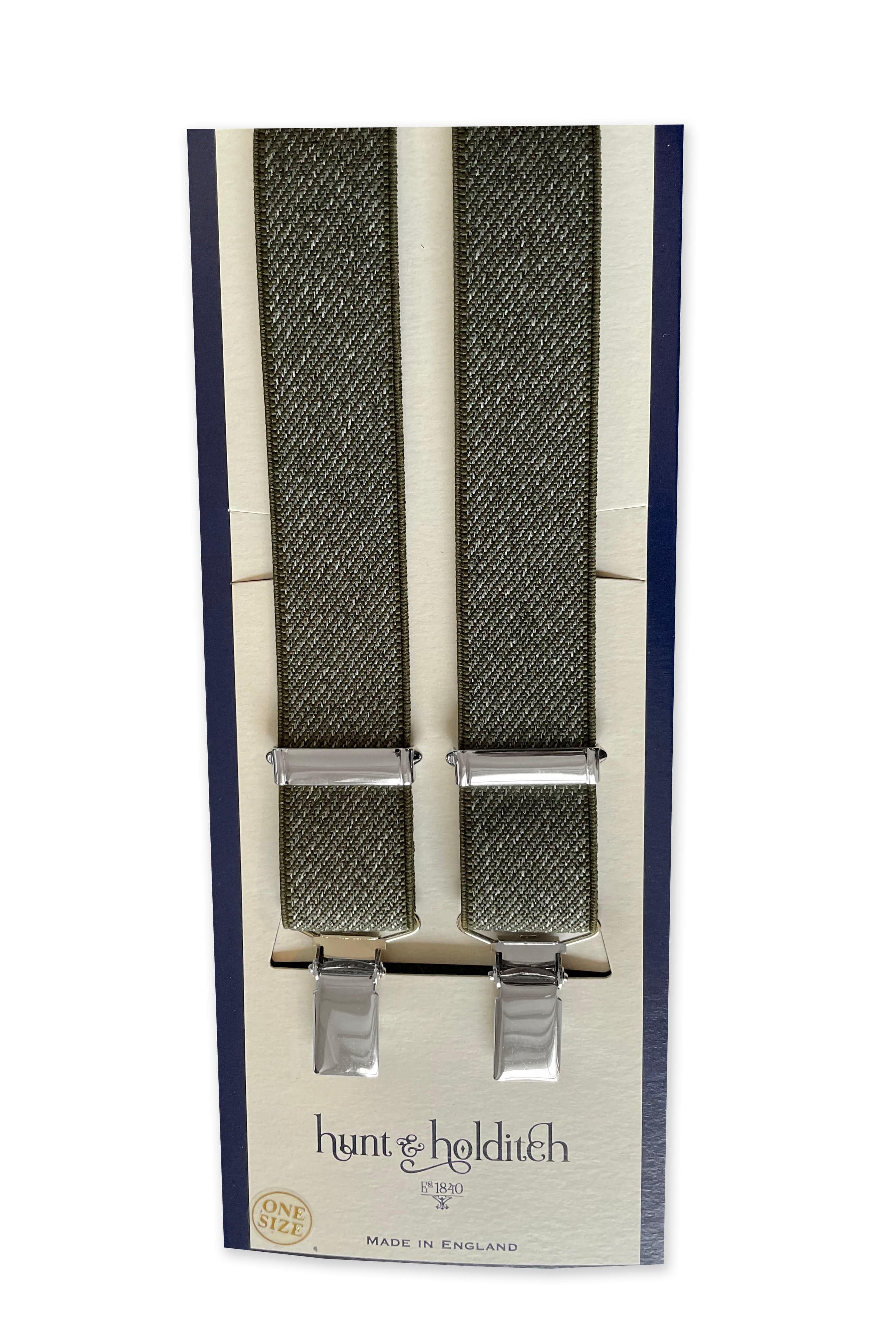 Chevron 25mm Clip Braces - Green