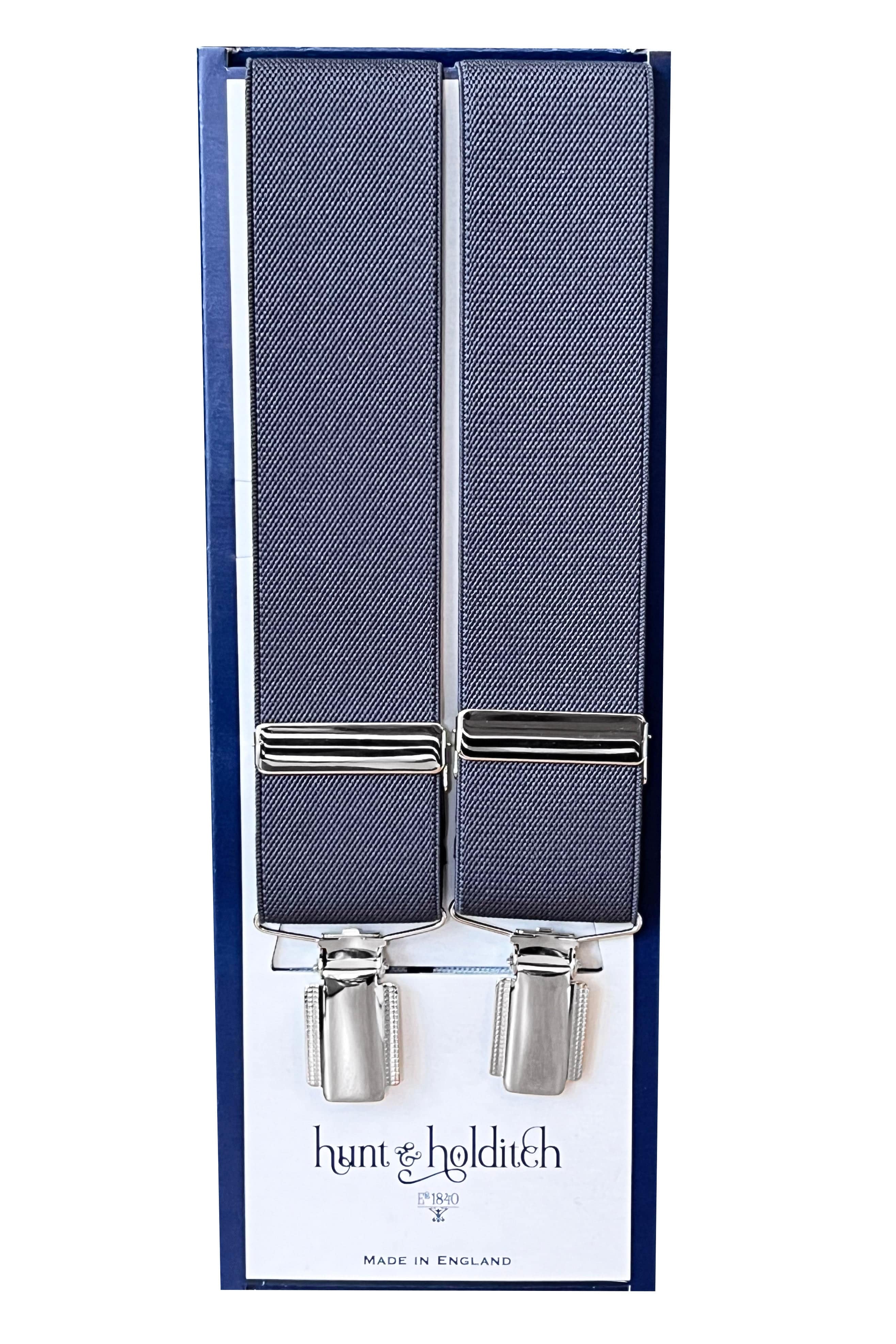 Plain 35mm Clip Braces - Grey