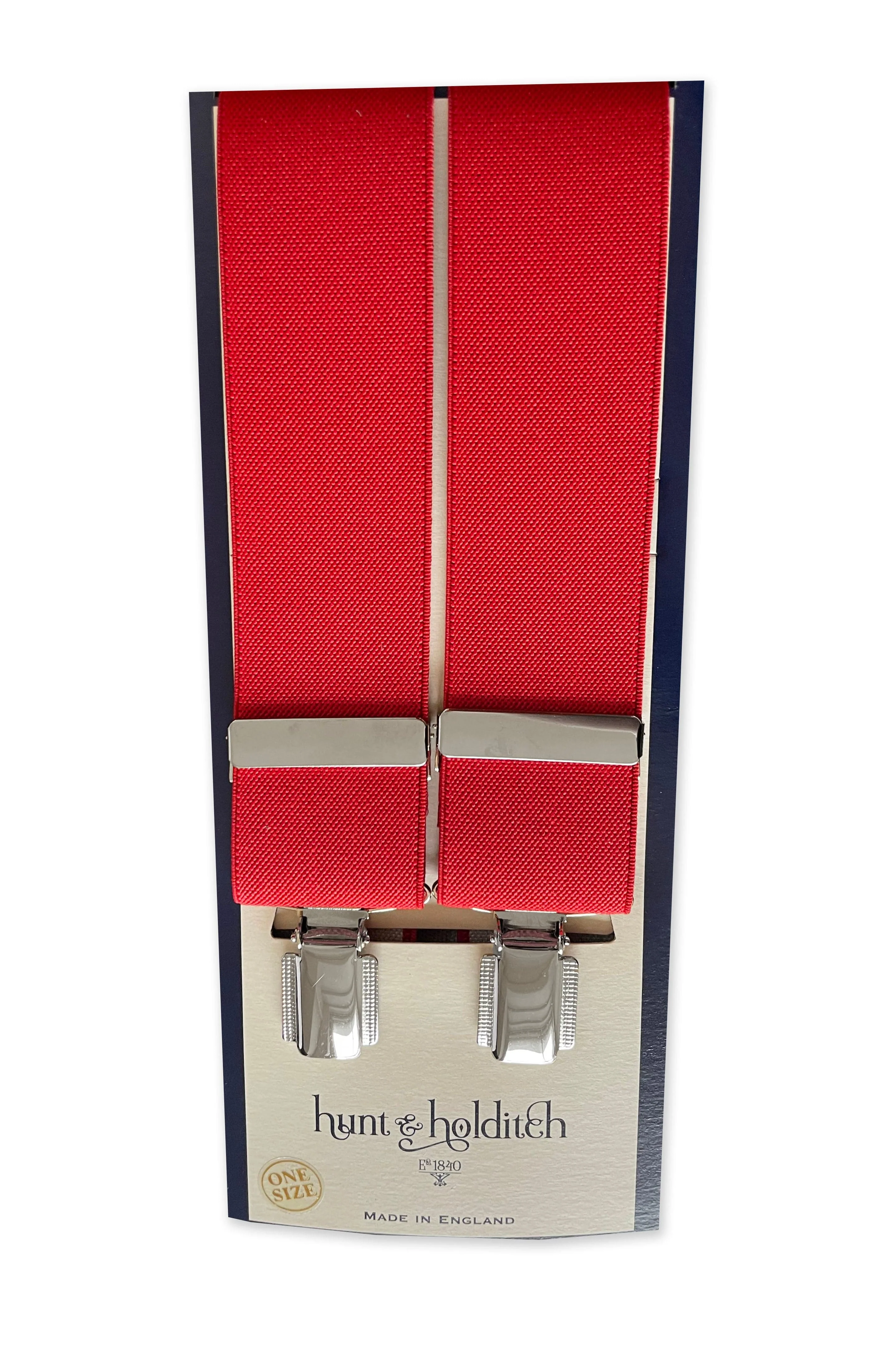 Plain 35mm Clip Braces - Red