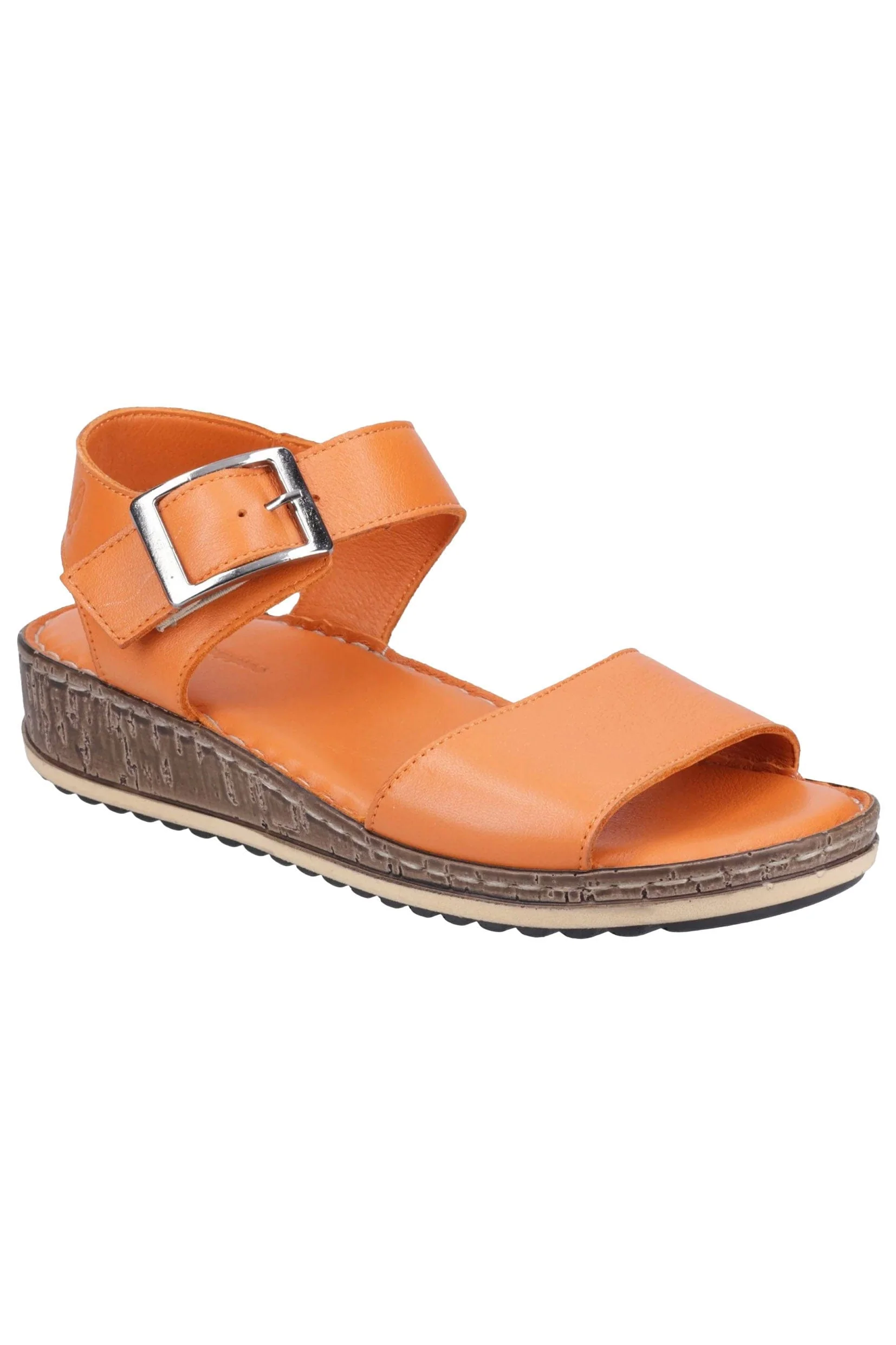 Ellie Leather Sandals - Orange - Image 2