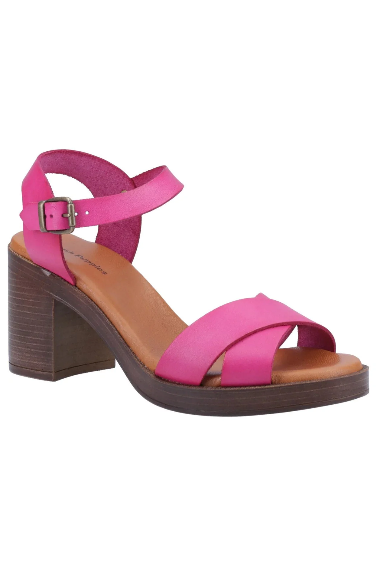 Georgia Leather Heeled Sandals - Pink - Image 2